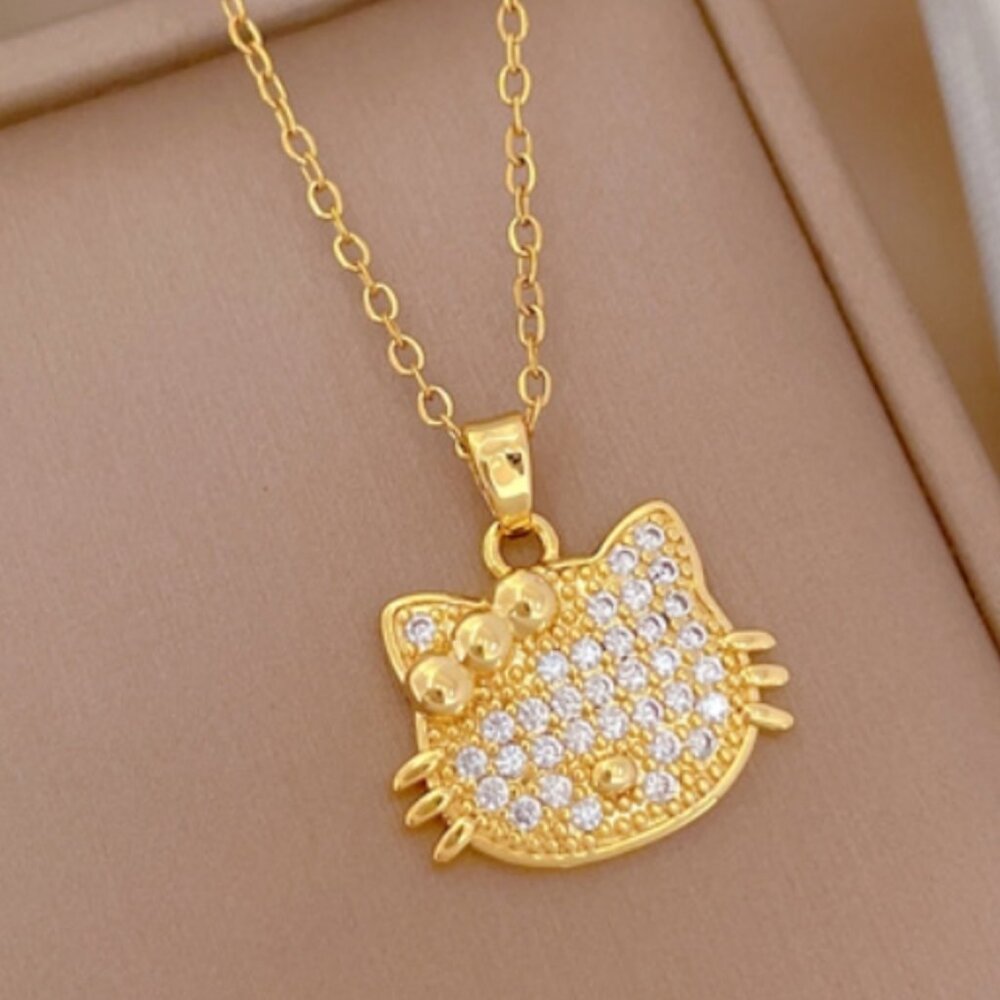 Stainless steel gold plated necklace